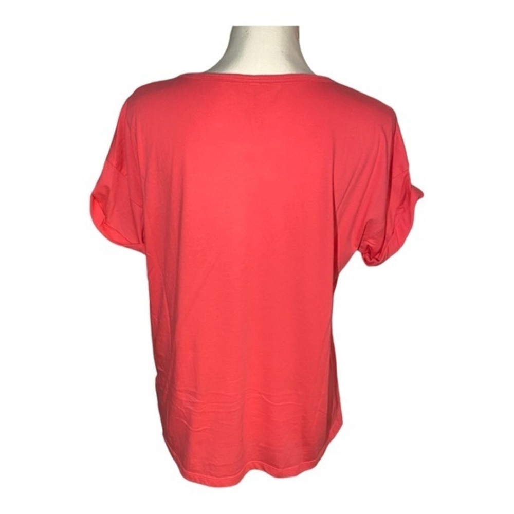 Fabletics Women’s Small Brook Tee II Pink Short Sleeve Cuffed Rolled Sleeves - Picture 4 of 8